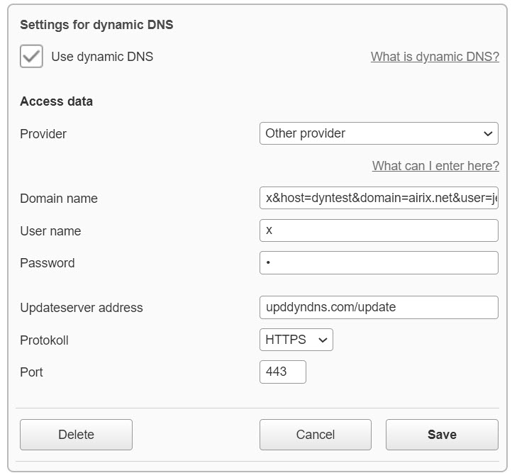 Speedport Smart Dynamic DNS - Other Provider - Outsmart